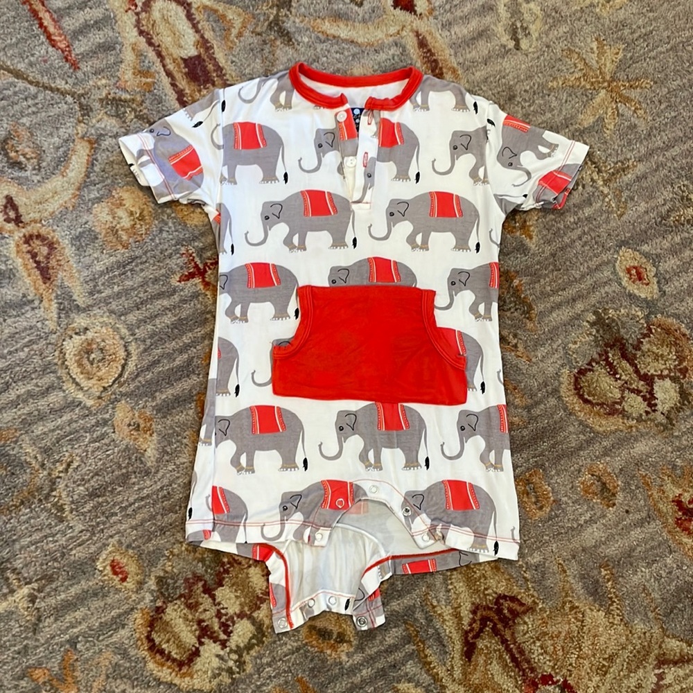Kickee Pants Henley Romper